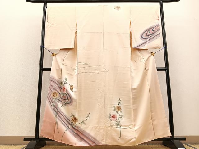 平和屋着物■訪問着 薔薇 暈し染め 正絹 逸品 BAAM8847my