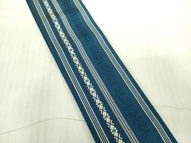 平和屋着物◎男性　本場筑前博多織　角帯　献上　正絹　逸品　DABE0136ya