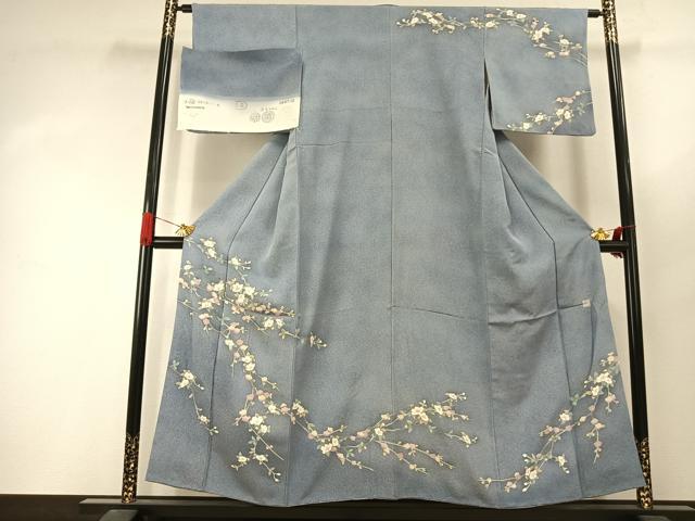 平和屋着物●訪問着　友禅　作家物　枝花文　暈し染め　浜ちりめん　反端付き　正絹　逸品　AABJ4487fy heiwaya-11215672 平和屋 パッケージ画像