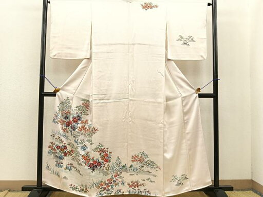 平和屋着物■訪問着 流水風景花文 暈し染め 正絹 逸品 BAAN4765jr 平和屋着物■訪問着 流水風景花文 暈し染め 正絹 逸品 BAAN4765jr