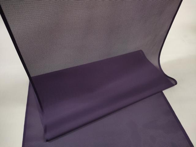 平和屋着物＊夏物　色無地　反物　着尺　駒絽　深紫色　洗える着物　未使用　DABC1758zzz