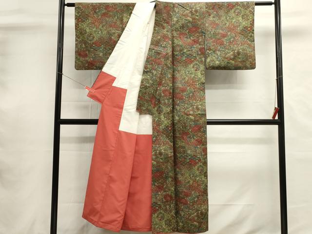 平和屋の平和屋着物■本場染大島紬 吉祥花文 正絹 逸品 DABH2000cd｜アングル3