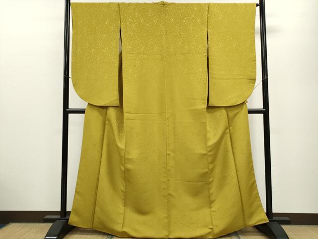 乐天商城 - 平和屋着物●世界的ファッションデザイナー　山本寛斎　kansaiブランド　小振袖　二尺袖 山吹茶色 孔雀草花文 金銀彩 洗える着物CAAY6207ze