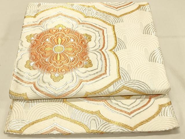 平和屋着物◎西陣　六通柄袋帯　唐織　正倉院花文　金銀糸　正絹　逸品　DAAX0633jm
