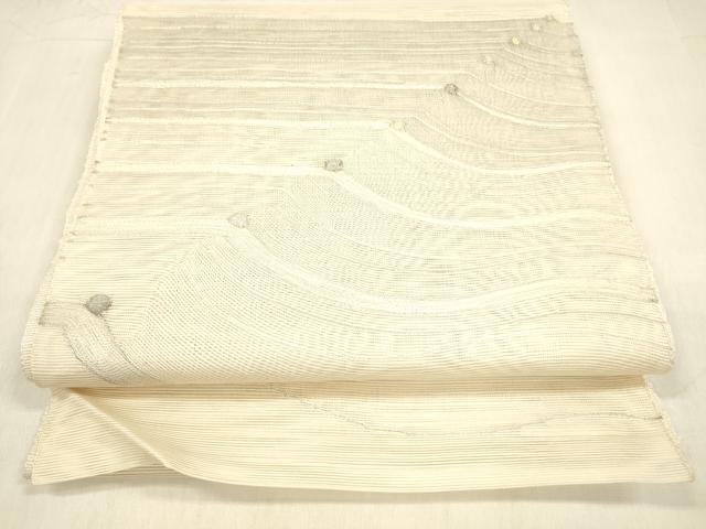 乐天商城 - 平和屋着物＊夏物　八寸名古屋帯　抽象文様　金銀糸　正絹　逸品　DABB3218cm