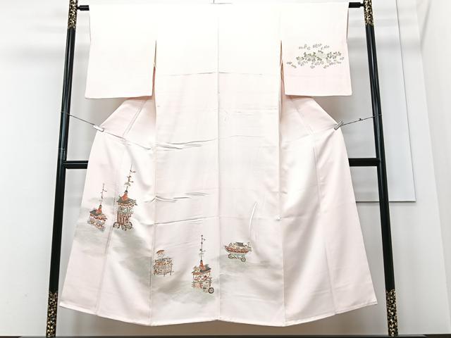 平和屋着物＃道中着　寿光織　霞文　黒地　金銀糸　ロング丈　正絹　逸品　未使用　CABF1412in 平和屋着物＃道中着 寿光織 霞文 黒地 金銀糸 ロング丈 正絹 逸品 未