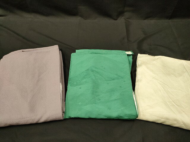 楽天平和屋平和屋本店■色無地 まとめて 3点 花柄 竜田川文様 地紋 など 着用可能多数 全て正絹 ppp2856