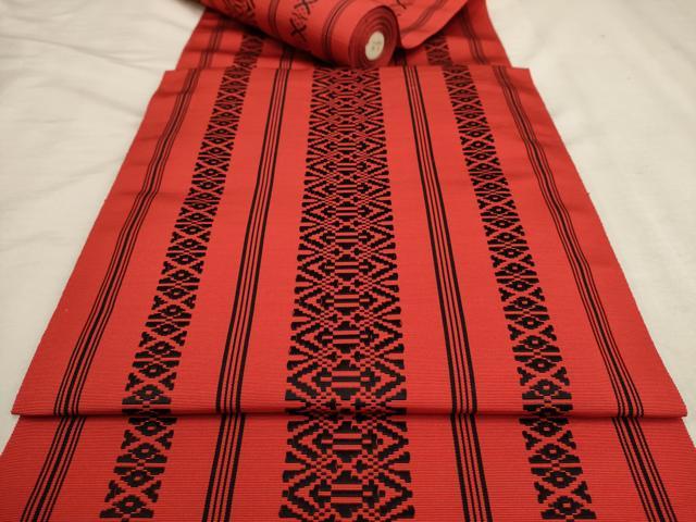 平和屋着物▼本場筑前博多織　名古屋帯　反物　献上　正絹　逸品　未使用　AAAX8787iu