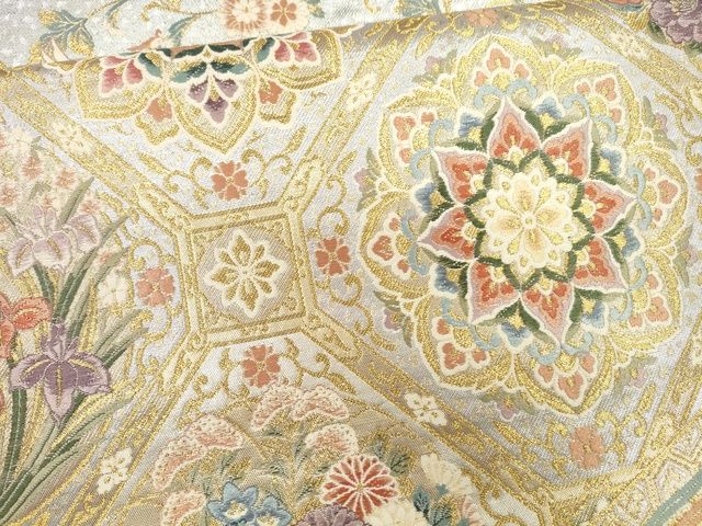 平和屋着物●六通柄袋帯　唐織　蜀江鳳華文　本金　逸品　CAAJ0211eg