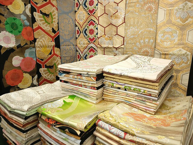 楽天平和屋平和屋本店■袋帯 西陣 まとめて100点 鶴 孔雀羽 蝶 風景 花柄 七宝 宝相華 金銀糸 など 着用可能多数 未使用品あり 全て正絹 se3457
