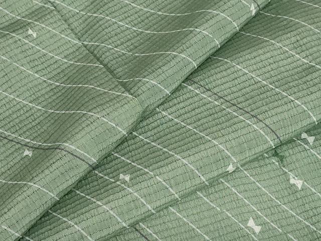 平和屋着物＊夏物　小紋　絽　幾何学文様　洗える着物　AABB5845st