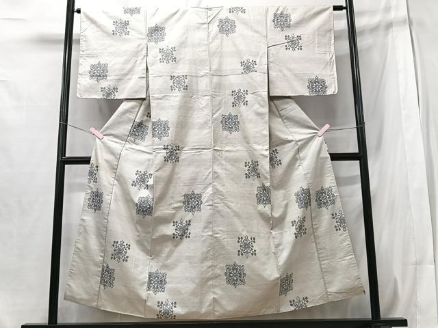 平和屋着物■上質な紬　正倉院花文　正絹　逸品　CABA4259xe