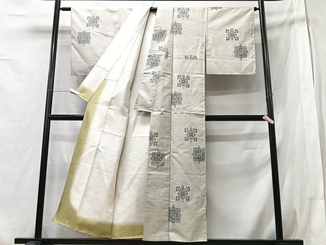 平和屋着物■上質な紬　正倉院花文　正絹　逸品　CABA4259xe