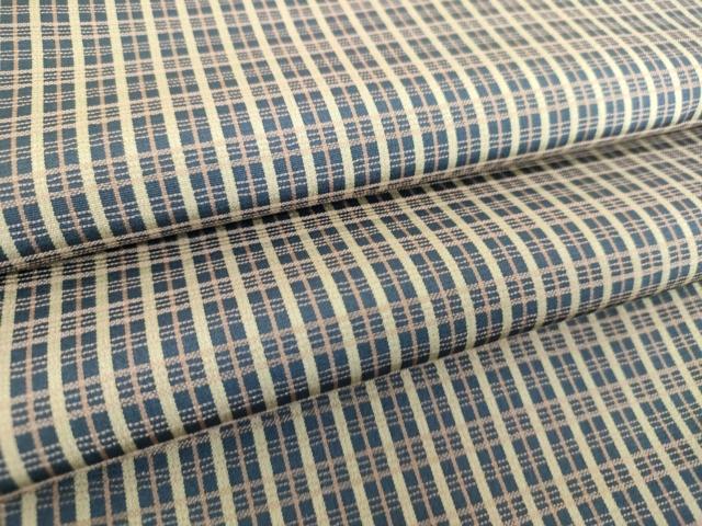 Kimono - 平和屋着物●上質なお召　格子　正絹　逸品　未使用　DABA1940ps