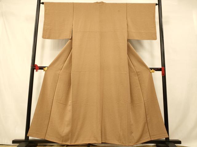 平和屋着物■上質な小紋　菱文　正絹　逸品　AABD6888fw
