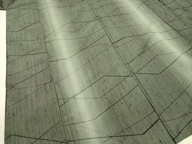 平和屋着物■上質な小紋 紬地 幾何学文様 暈し染め 正絹 逸品 DAAP5705tw