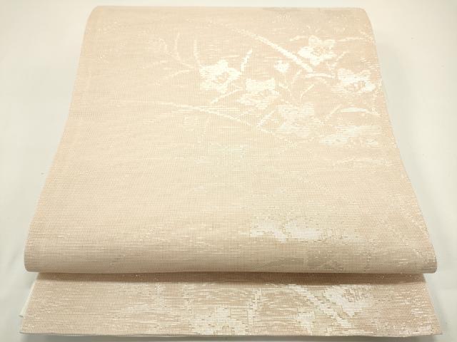 平和屋着物＊夏物　六通柄袋帯　桔梗　銀糸　DAAW0003op