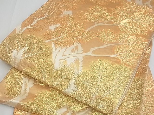 平和屋着物■六通柄袋帯　ちぐさ　金糸　逸品　rt2603