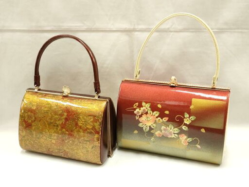 平和屋着物●和装小物 和装バッグ2点 ハンドバッグ エナメル 花柄 逸品 AAAQ9210ay 平和屋着物●和装小物 和装バッグ2点 ハンドバッグ エナメル 花柄 逸品 AAAQ9210ay