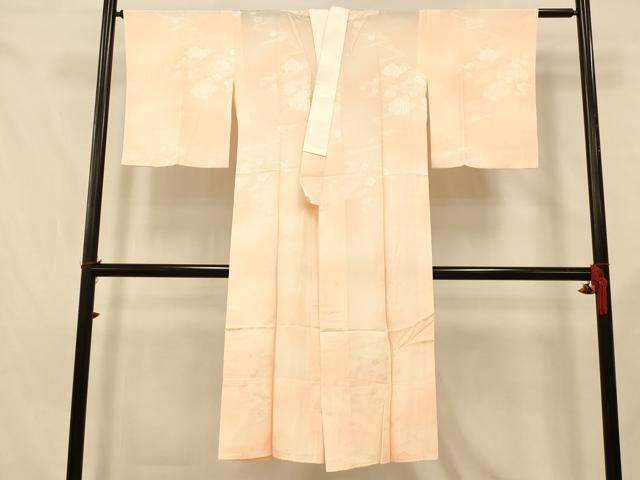 平和屋着物■長襦袢　無双仕立て　松皮菱草花地紋　暈し染め　正絹　逸品　AABE1129fw