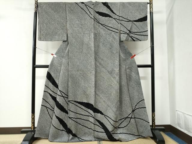 平和屋着物●訪問着　総絞り　吉祥文　黒地　正絹　逸品　CABB4516yc