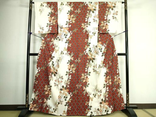 平和屋着物■上質な小紋 枝葉間道 金彩 正絹 逸品 DAAP6735jm 平和屋着物■上質な小紋 枝葉間道 金彩 正絹 逸品 DAAP6735jm