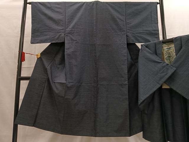 平和屋着物■男性 本場大島紬 アンサンブル 80亀甲 総詰め 正絹 逸品 AAAS3403mf