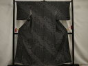 平和屋着物■訪問着 吉祥花文 黒地 正絹 逸品 AAAT2340dt