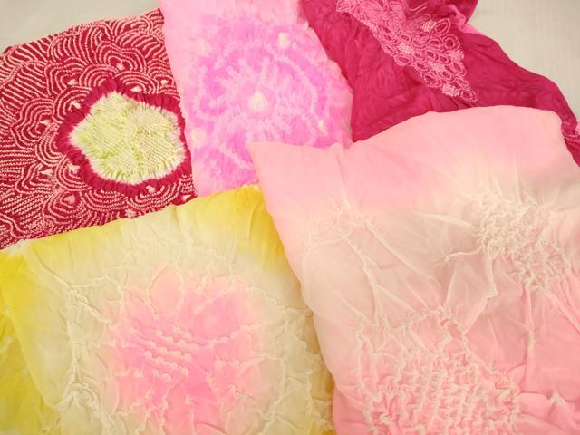 平和屋着物[]子供 女の子 和装小物 兵児帯5点セット 柄絞り 舞花文 葡萄 逸品 AABB5603ja