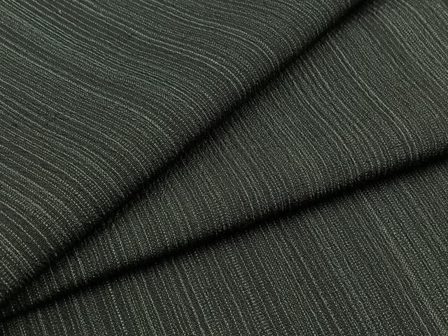 平和屋着物▽男性　本塩沢　単衣　縞　正絹　逸品　AABB6214jh