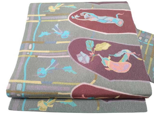 平和屋着物●全通柄　九寸名古屋帯　成物　金彩　正絹　逸品　CAAX1554hy