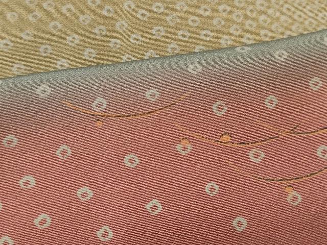 平和屋着物■上質な小紋 鹿の子露芝文 暈し染め 正絹 逸品 CAAP7681oy