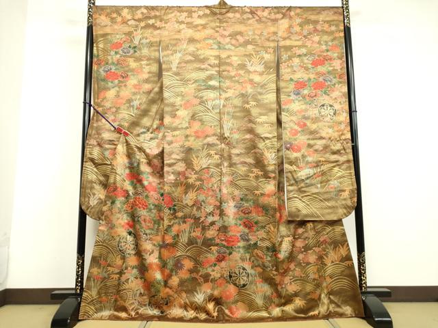 平和屋着物●豪華振袖 駒刺繍 花車文 金彩 正絹 逸品 DAAV8524tw