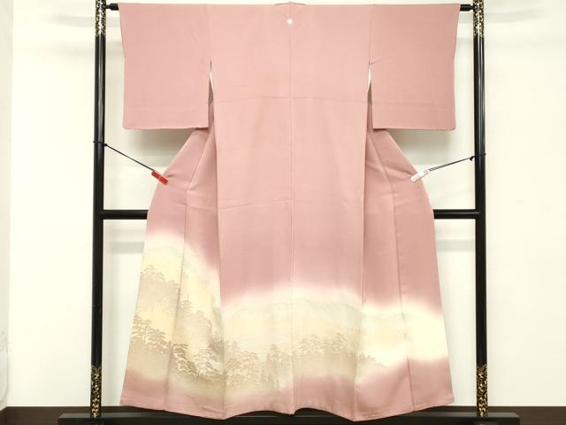 平和屋着物■豪華色留袖　寿光織　風景シルエット　暈し染め　金彩　正絹　逸品　DABC4597cd