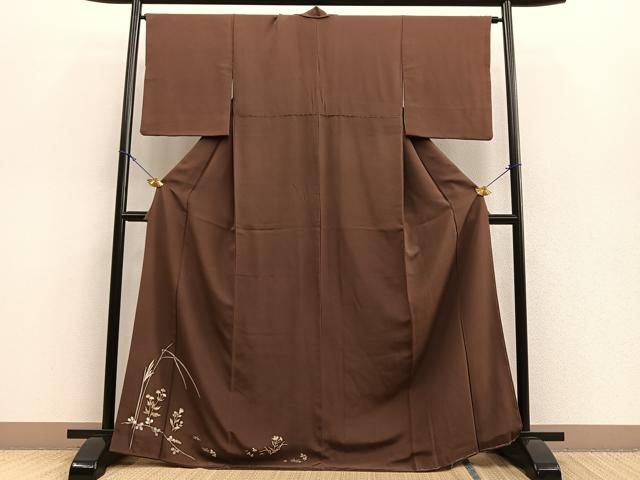 平和屋着物■色留訪問着　草花文　金彩　正絹　逸品　BAAO4881ui(4)