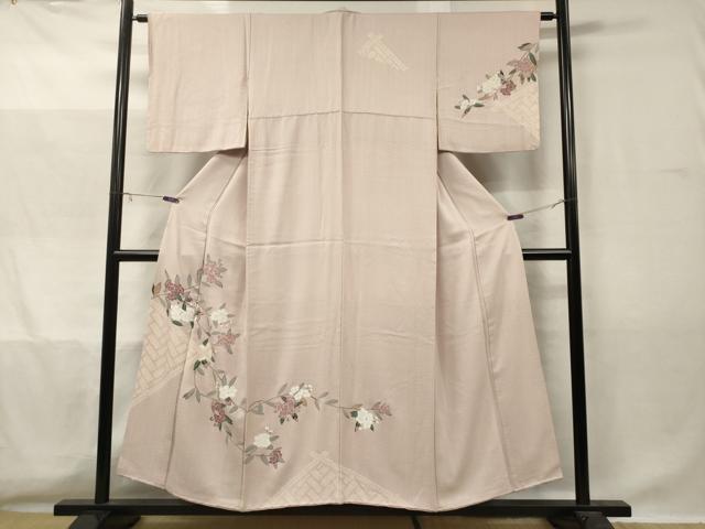 平和屋着物■訪問着　絞り　草花文　正絹　逸品　CAAX8411dy(4)