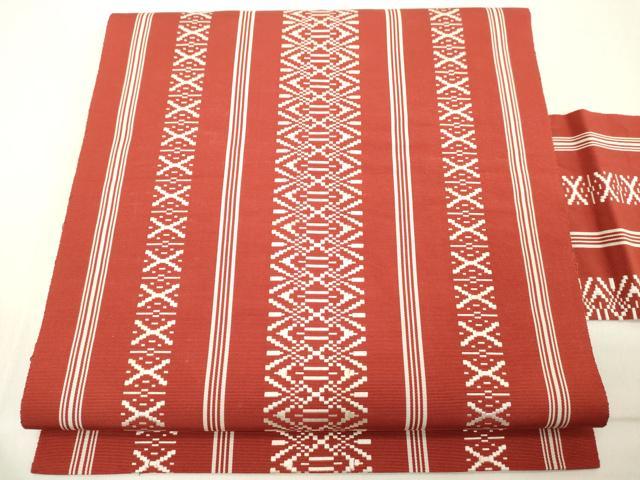 平和屋着物◎本場筑前博多織　八寸名古屋帯　献上　正絹　逸品　DABA5045cd