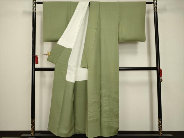 平和屋着物■本加賀友禅作家　成竹登茂男監修　色留袖　風景地紋　柳茶色　正絹　逸品　AAAZ5282sx