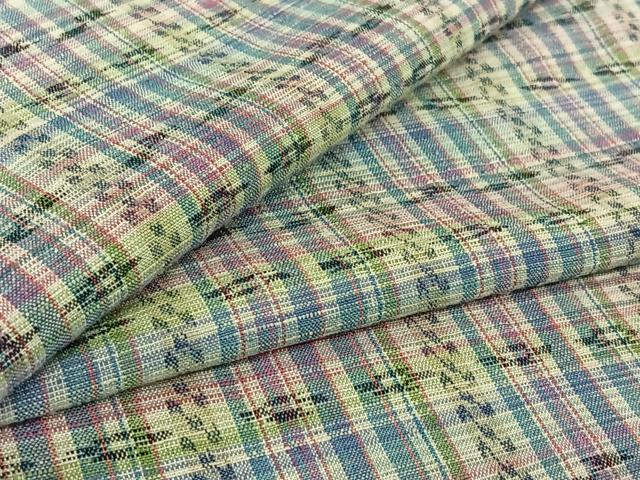 平和屋着物▽上質な紬　単衣　縞　正絹　逸品　AABE6876jh