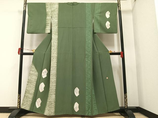 平和屋着物●訪問着　作家物　絞り　地紙花間道　正絹　逸品　AAAY6326ph