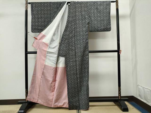 平和屋着物■上質な紬　蜀江文　正絹　逸品　CAAP3916yc