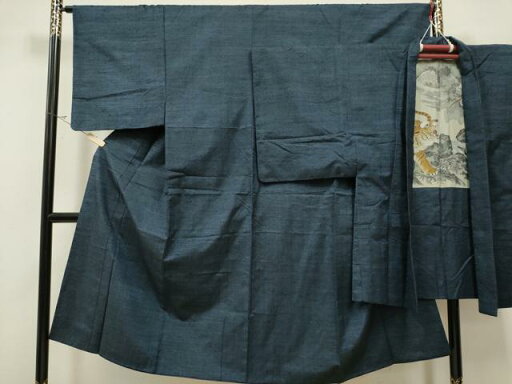 平和屋着物■男性 紬 アンサンブル 濃紺地 正絹 逸品 CAAQ0922ou 平和屋着物■男性 紬 アンサンブル 濃紺地 正絹 逸品 CAAQ0922ou