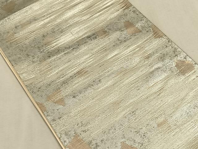 平和屋の平和屋着物◎六通柄袋帯 霞文 銀糸 正絹 逸品 CAAW3308qv｜アングル2