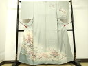 平和屋着物●訪問着 流水風景花鳥文 暈し染め 金銀彩 正絹 逸品 DAAT1468tw