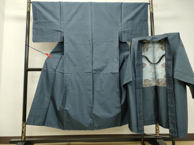 平和屋着物●男性 本場大島紬 アンサンブル 80亀甲 総詰め 正絹 逸品 DAAU0530tw