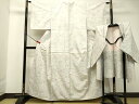 平和屋着物●本場大島紬 アンサンブル 白大島 枝花文 正絹 逸品 DAAU0535tw