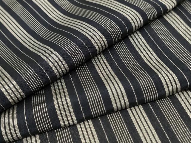 Summer Wear - 平和屋着物＊夏物　小紋　紗　縞　正絹　逸品　AABA2777jd