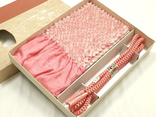 平和屋着物●和装小物　帯締め・帯揚げセット　丸組　中抜き絞り　正絹　逸品　未使用　AABL1896ay