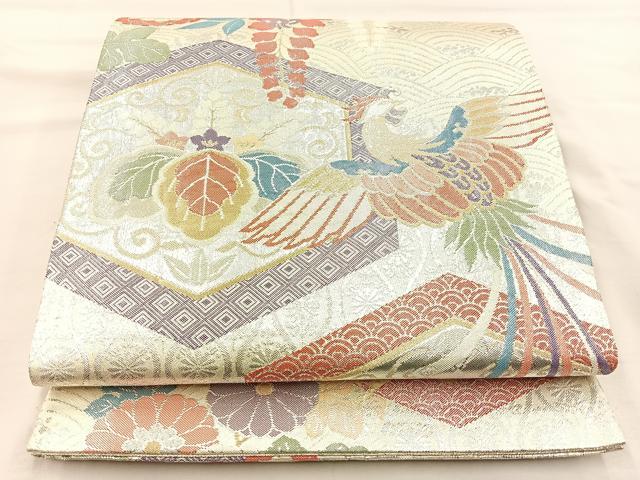 平和屋着物◎九百佐賀錦 六通柄袋帯 織匠宝文 金銀糸 正絹 逸品 BAAM4885if