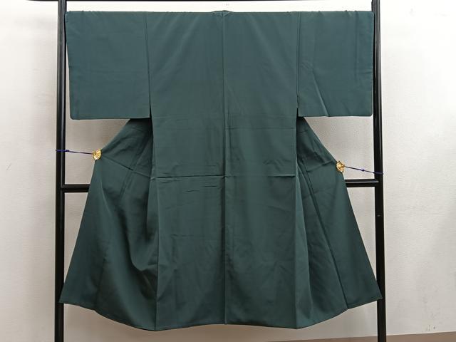 Full-Length Under-Kimono - 平和屋着物■男性　紬　岩井茶色　正絹　逸品　BAAW6901mz